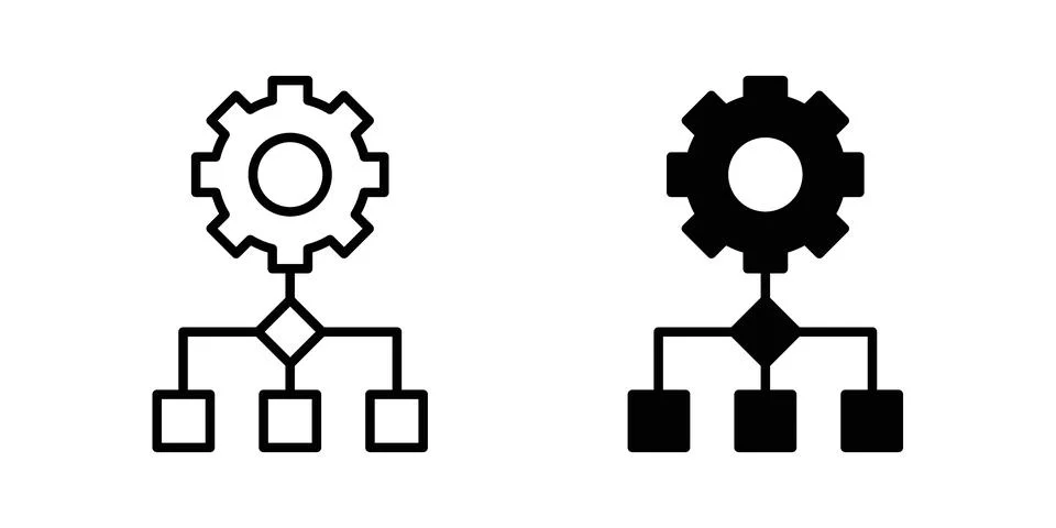 Workflow process icon graphic design. web icons vectors 스톡 일러스트
