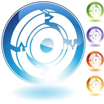 Workflow process icon Stock Illustration