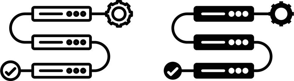 Workflow process icon vector art Illustrations イラスト素材