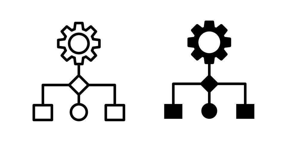 Workflow process icon vector design illustrations Stock Illustration