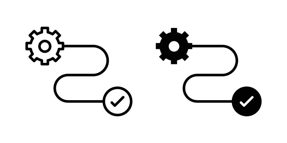 Workflow process icon vector, illustration icon set Stock Illustration