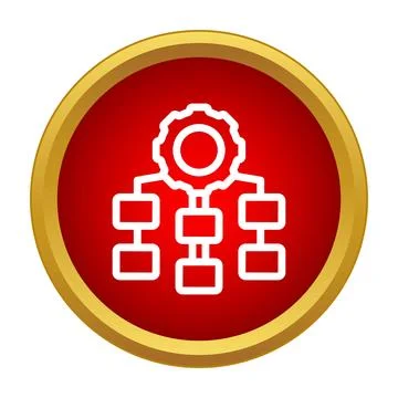 Workflow process management and automation strategy icon イラスト素材