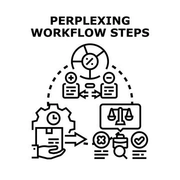 Workflow process optimization analysis and decision making Illustrazione stock