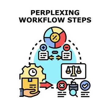 Workflow process optimization analysis and decision making Stock Illustration