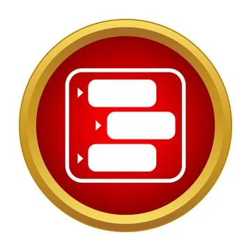 Workflow process showing steps or list icon Stock Illustration