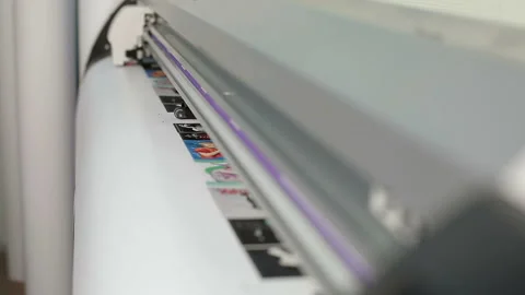 Workflow of professional equipment in printing Stock Footage 89654321