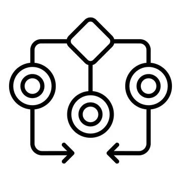 Workflow progess icon outline vector. Gear system Illustrazione stock