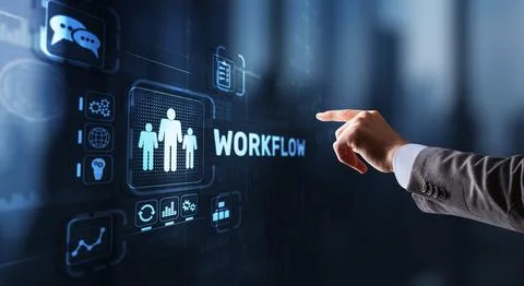 Workflow Repeatability Systematization Business Process. Business Technology Stock Photos