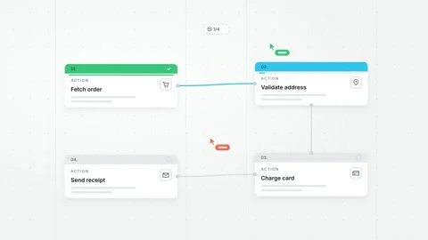 Workflow Run Log Animation Task Tracker Business Step Sequence Infographic Video stock 346163774