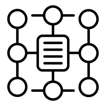 Workflow scheme icon outline vector. Work process Stock Illustration