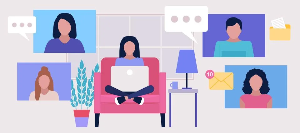Workflow set Stock Illustration