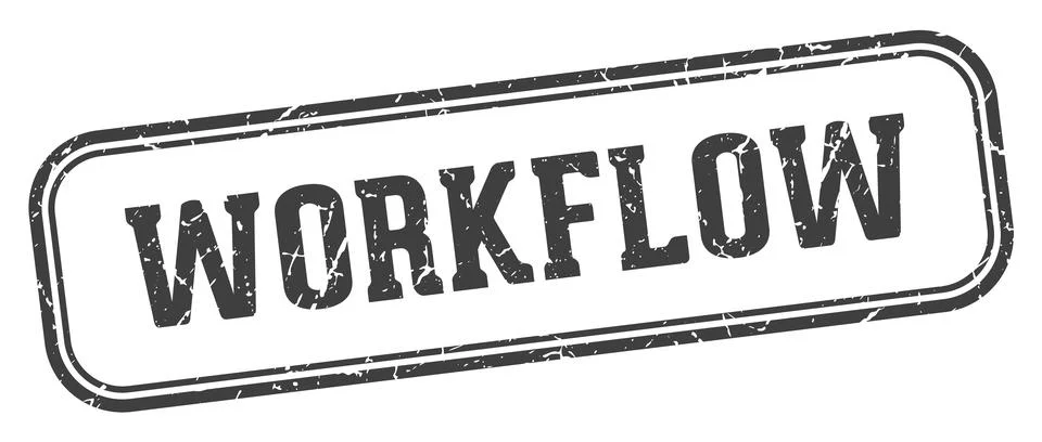 Workflow stamp. workflow rectangular stamp on white background Stockillustratie
