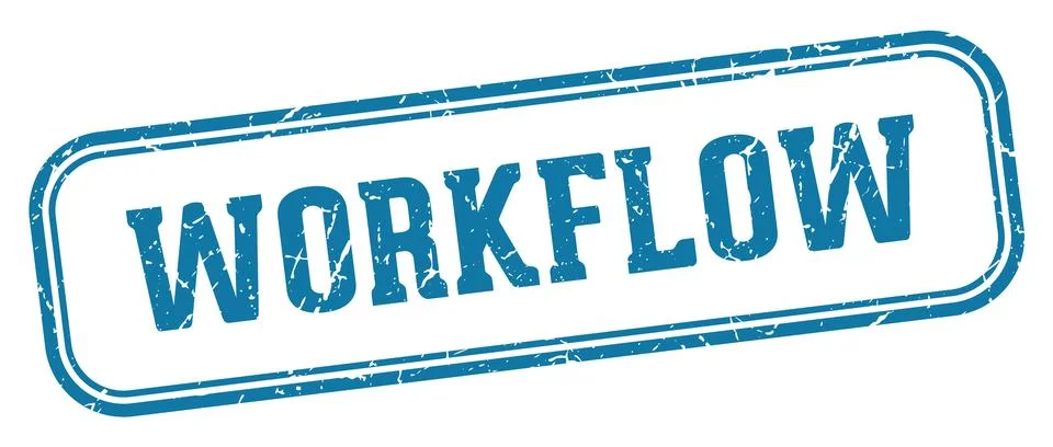 Workflow stamp. workflow rectangular stamp on white background Stockillustratie