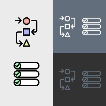 Workflow symbol -Workflow and project management icon Illustration