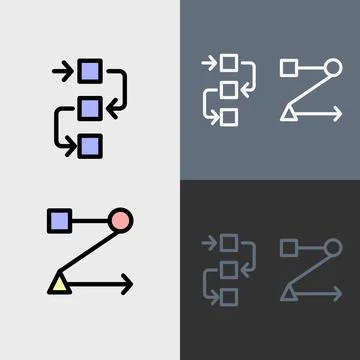 Workflow symbol -Workflow and project management icon 库存插图