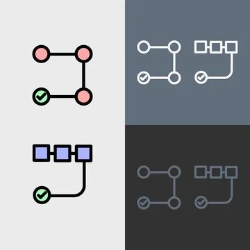 Workflow symbol -Workflow and project management icon 스톡 일러스트
