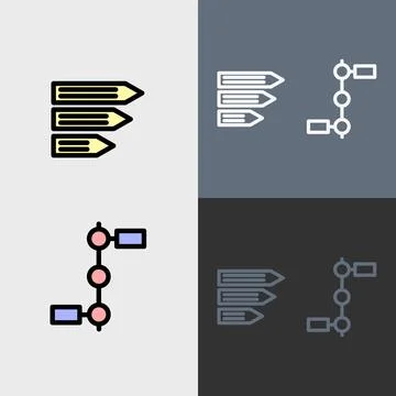 Workflow symbol -Workflow and project management icon Stockillustratie