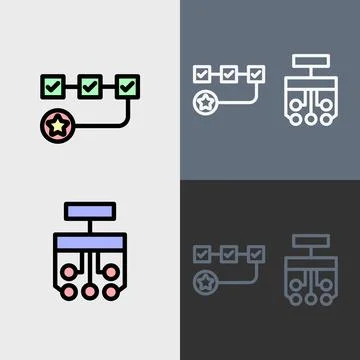 Workflow symbol -Workflow and project management icon Illustration