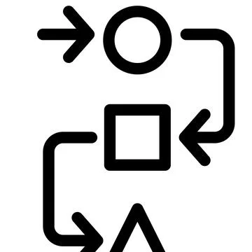 Workflow symbol -Workflow and project management icon Stock Illustration