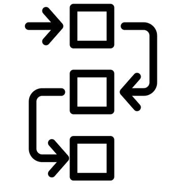 Workflow symbol -Workflow and project management icon Stock Illustration
