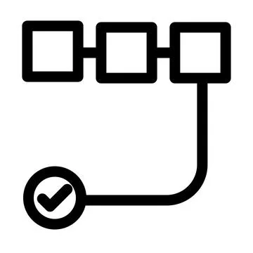 Workflow symbol -Workflow and project management icon Stock Illustration