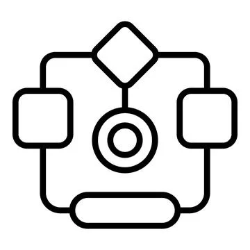 Workflow system icon outline vector. Work project Illustrazione stock