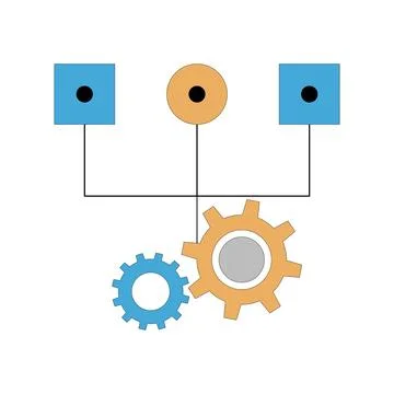 Workflow team and process of business working Stock Illustration