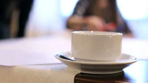 Workflow team in the office on the background of coffee cup Stock Footage 86065536