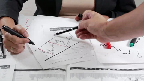 The workflow of a trader, investor or broker. Stock Footage 158575741