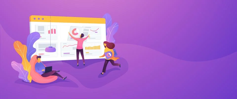 Workflow web banner concept. イラスト素材