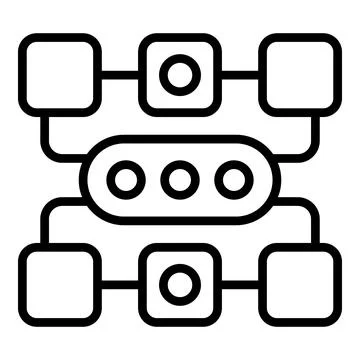 Workflow wheel icon outline vector. Flow system Stock Illustration