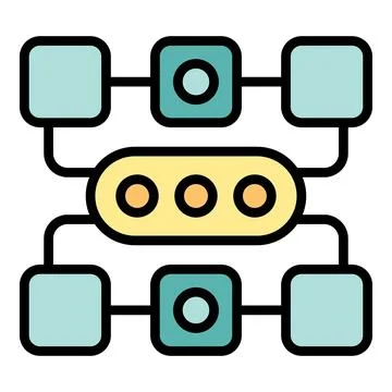 Workflow wheel icon vector flat Stock Illustration