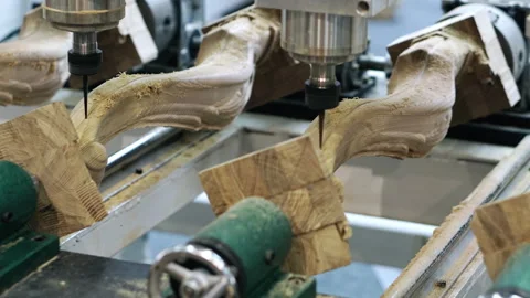 Workflow in the woodworking industry. Stock Footage 267723833
