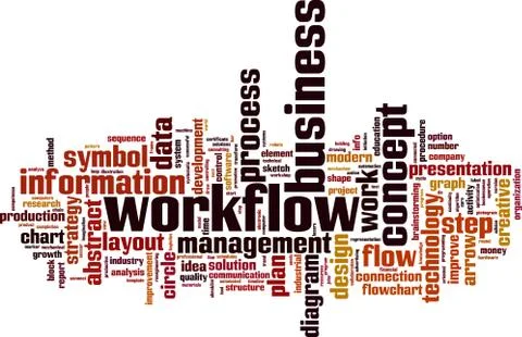 Workflow word cloud Stock Illustration