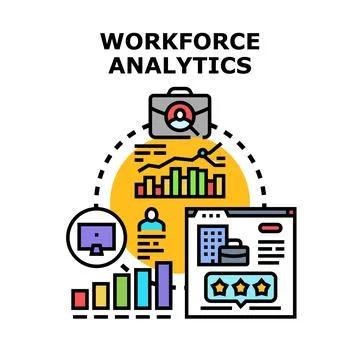 Workforce analytics concept for business human resources performance イラスト素材