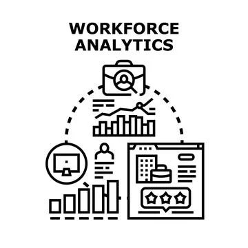 Workforce analytics concept for business human resources performance Stock Illustration