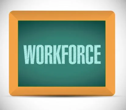 Workforce board sign concept Illustrazione stock