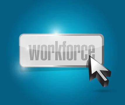 Workforce button sign concept Stockillustratie