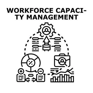Workforce capacity management planning for organizational optimization Stock Illustration
