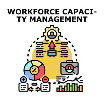 Workforce capacity management planning for organizational optimization Stock Illustration