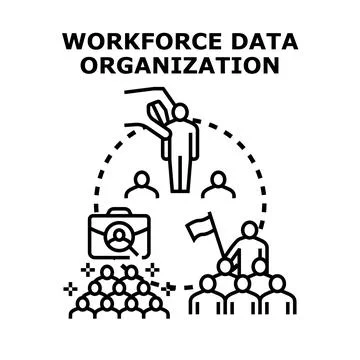 Workforce data organization management and talent acquisition イラスト素材