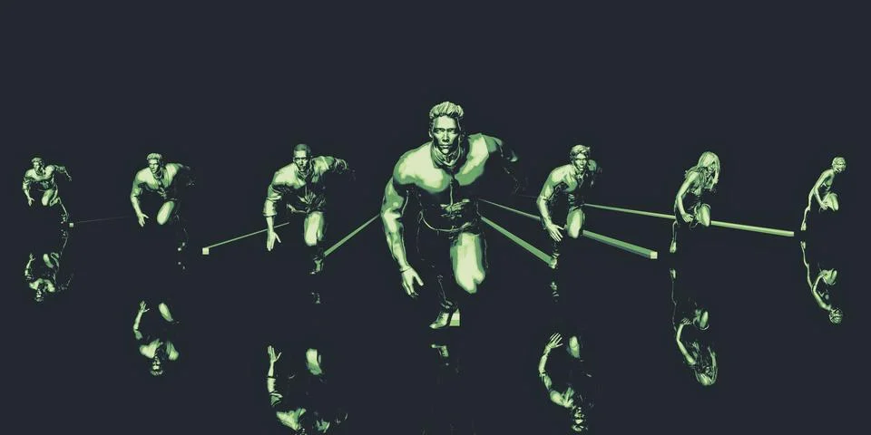 Workforce Development Path Towards Business Excellence Stock Illustration