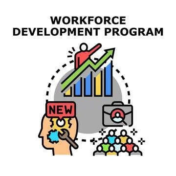 Workforce development program planning for career growth Illustration