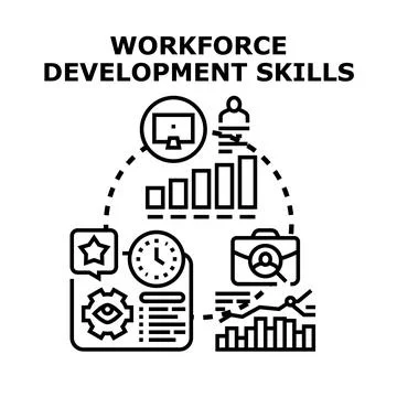 Workforce development skills concept icon vector illustration Stock Illustration