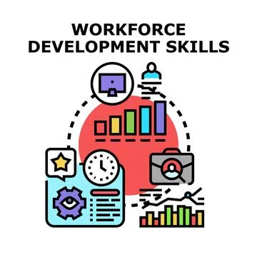 Workforce development skills concept icon vector illustration Stock Illustration