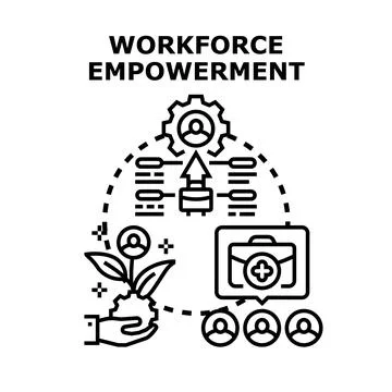 Workforce empowerment and career development concept Stock Illustration