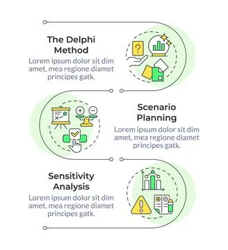 Workforce forecasting methods infographic vertical sequence 스톡 일러스트