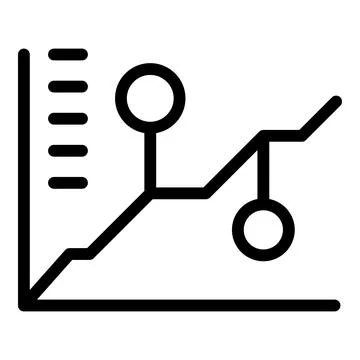 Workforce graph icon outline vector. Work job Stock Illustration