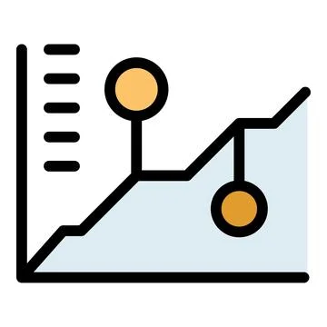 Workforce graph icon vector flat Stock Illustration