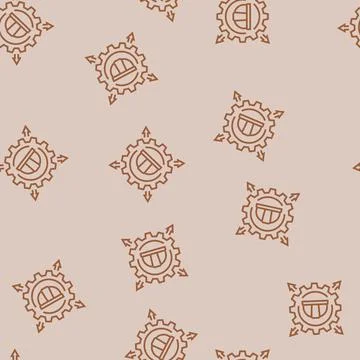 Workforce increase industrial zone line seamless pattern 스톡 일러스트